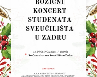 Božićni koncert studenata Sveučilišta u Zadru 